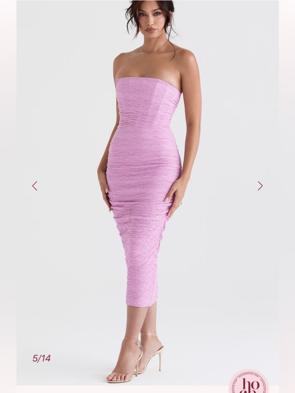Tana Ruched Corset Strapless Midi
Dress
HOUSE OF CB - Picture 4 of 6